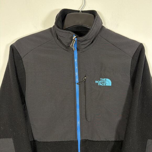 The North Face Womens XL Spell Out Denali Full Zip Polartec Fleece Jacket Blac - Picture 2 of 7